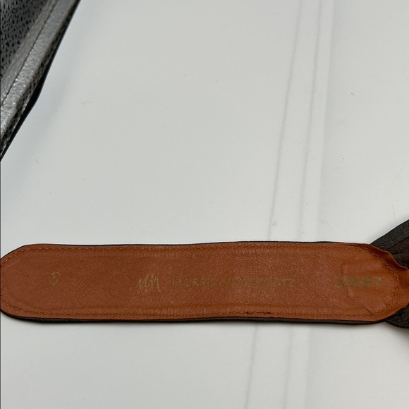 Vintage Morris Moskowitz brown leather belt size S - Picture 3 of 5